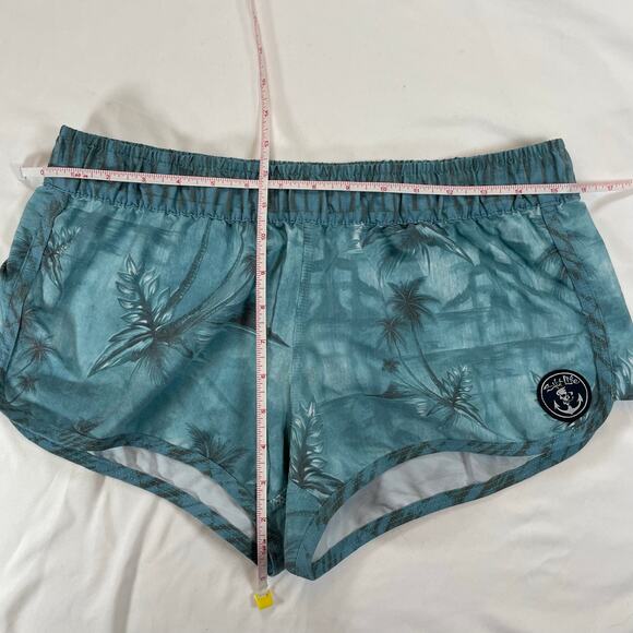 Salt Life Live Salty Women's Large Palm Tree Tropical Board Shorts Blue Swim - Picture 4 of 4